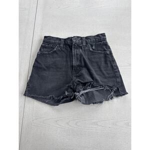 BDG Denim Goth Grunge Shorts Girlfriend High Rise Distressed (N)